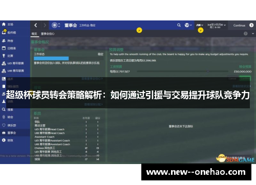 超级杯球员转会策略解析:如何通过引援与交易提升球队竞争力 超级杯球员转会策略解析:如何通过引援与交易提升球队竞争力